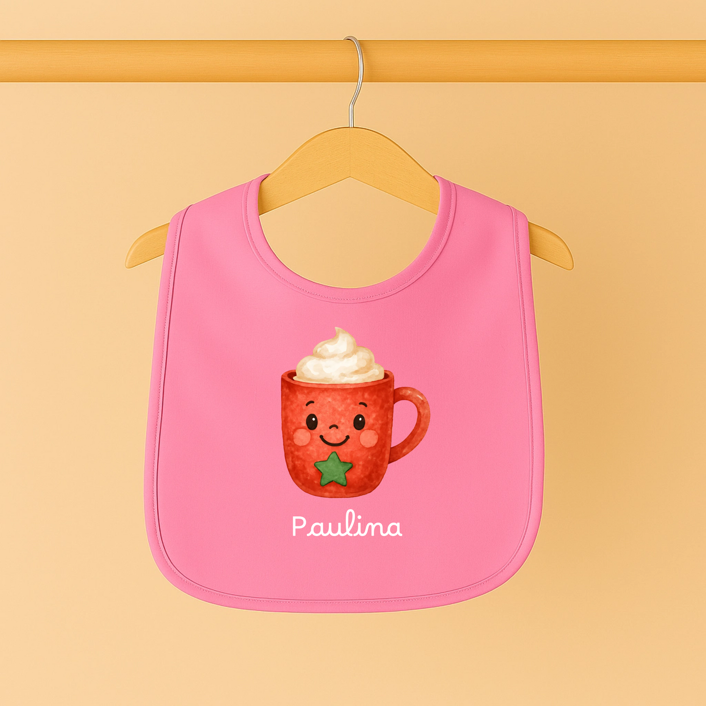 Frohe Weihnachten - Personalisiertes Baby-Lätzchen