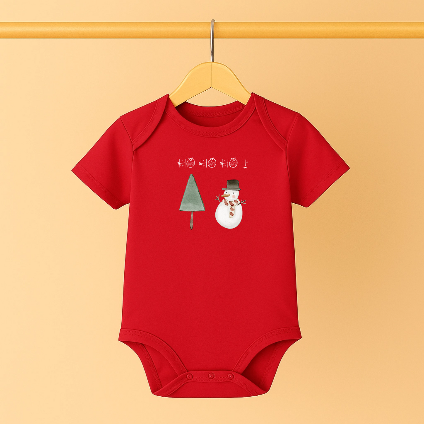 Merry Christmas - Personalisierter Strampler mit Weihnachtsmotiven