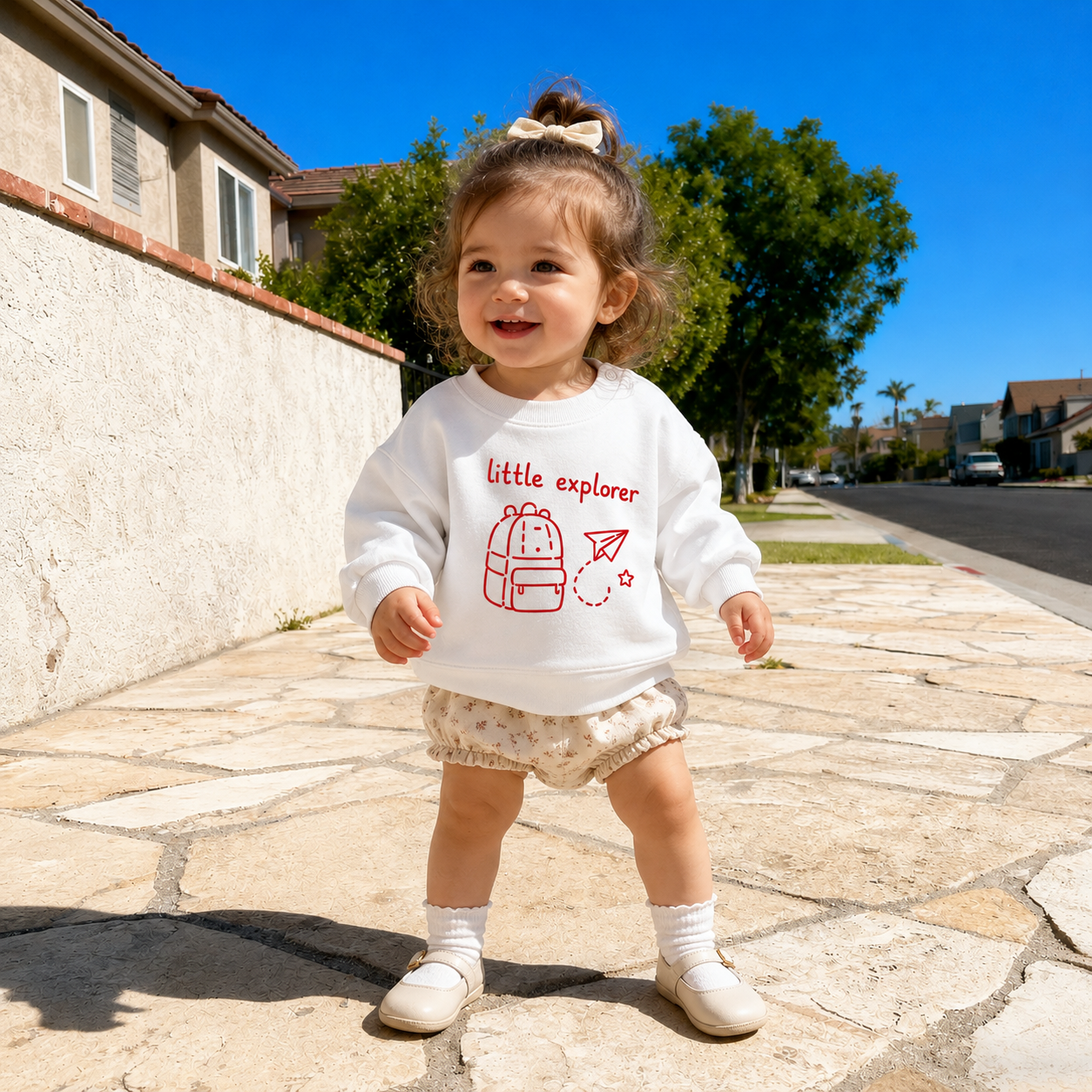 Baby Sweatshirt Daily - Rotes Mama Date Design
