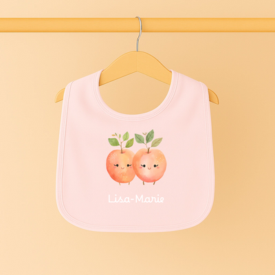 Personalisiertes Baby Lätzchen Happy Fruits mit Namen