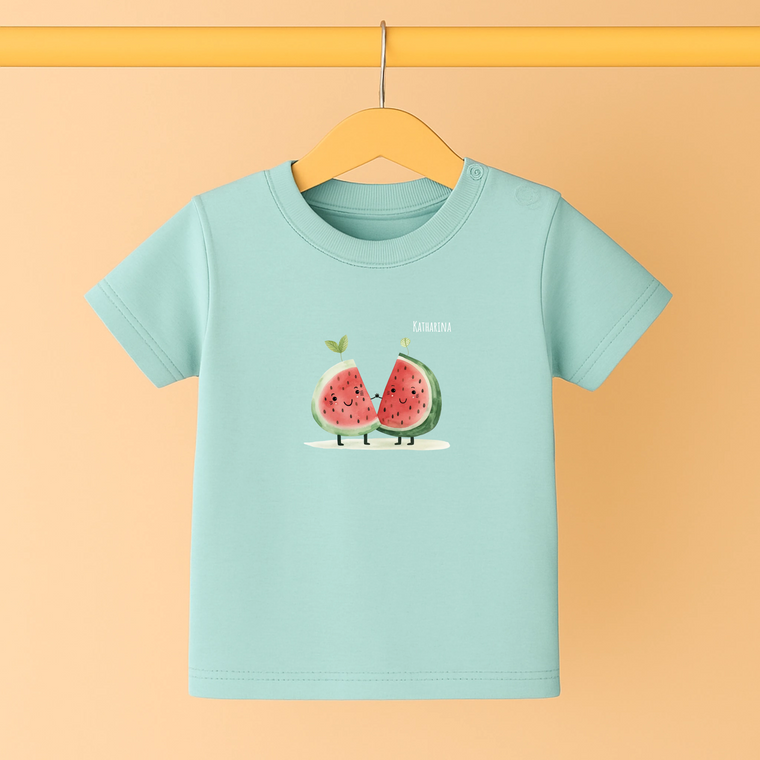 Baby T-Shirt mit Namen - Happy Fruits