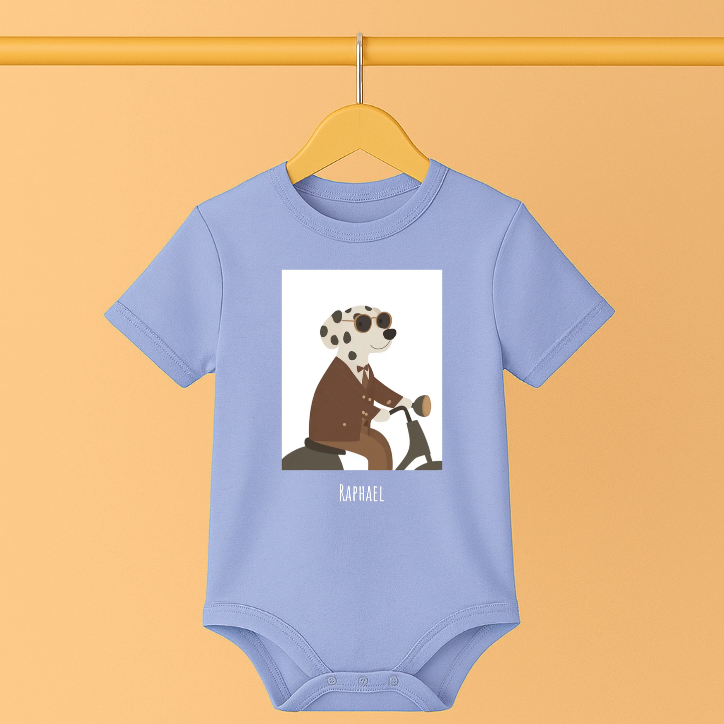 Retro trifft Babykleidung - Personalisierter Baby Body