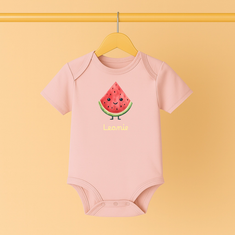 Baby Strampler mit Namen - Happy Fruits