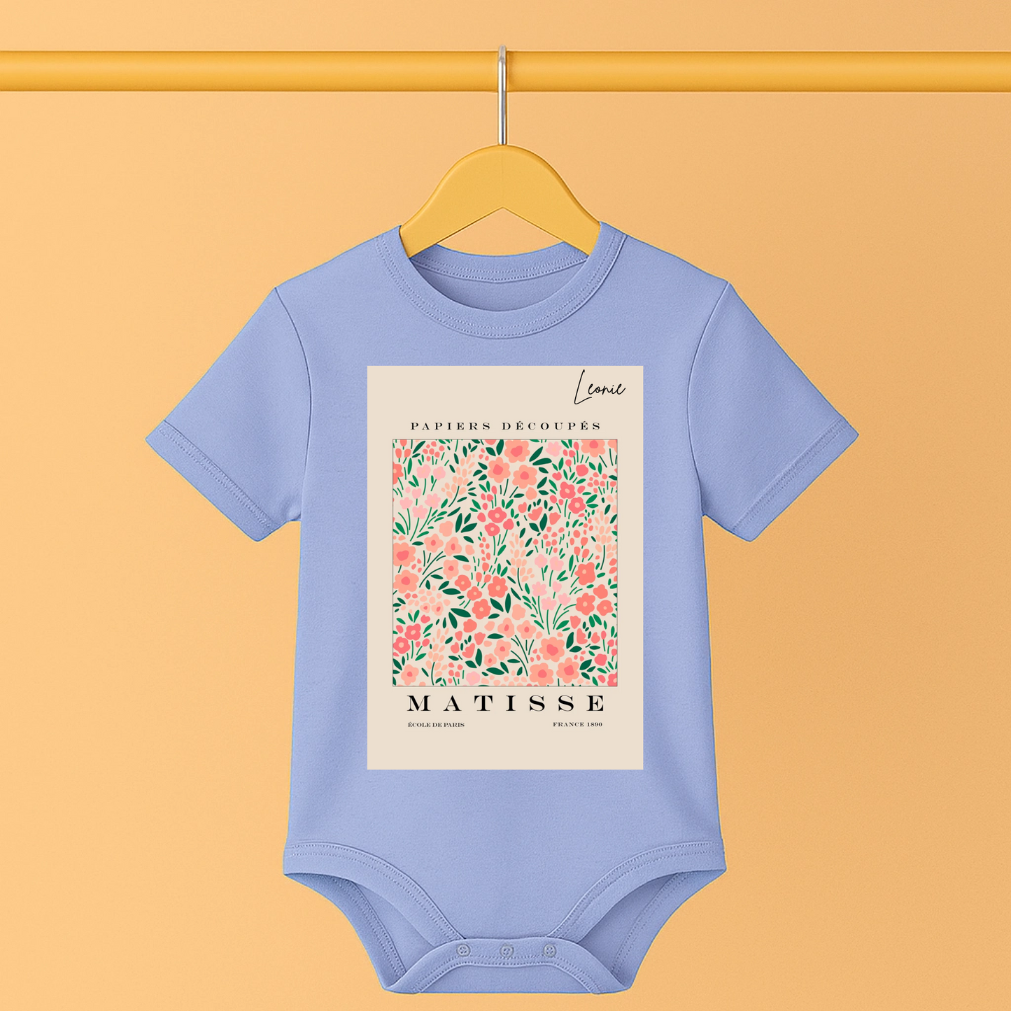 Baby Romper mit Namen - Matisse Porträt