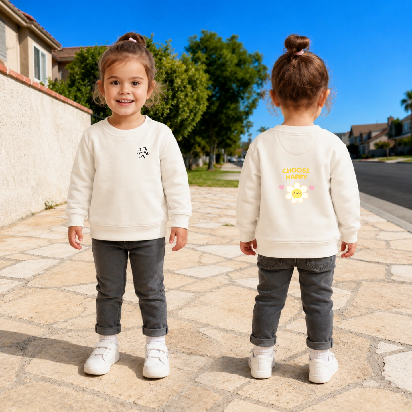 Flower Power - Personalisierter Pullover